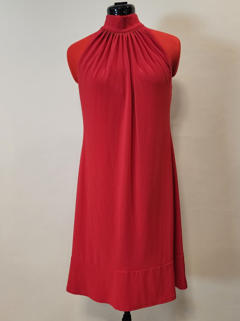 Lauren Ralph Lauren Red High-Neck Sleeveless Dress